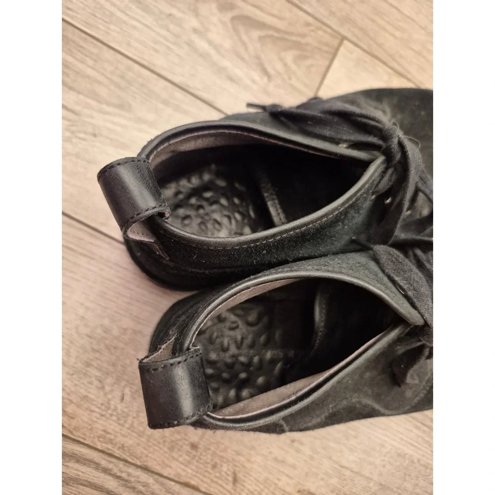 John Varvatos USA Mens Black Suede Chukka Desert Boots Peace Sign Sole Sz 10 M